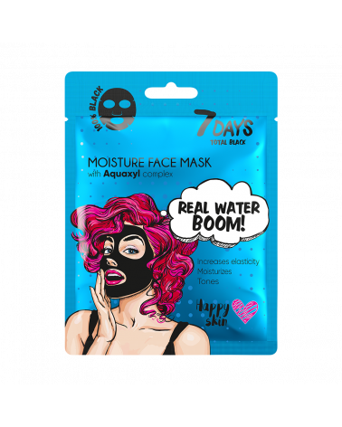 7 DAYS BLACK Real Water Boom! Sheet Mask 25g - sis-style.gr