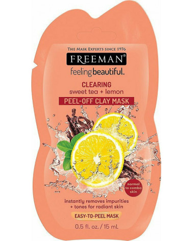 Freeman Clearing Sweet Tea & Lemon Peel-Off Clay Mask 15ml - sis-style.gr