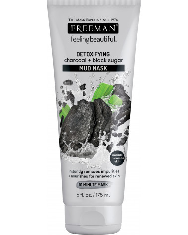 Freeman Detoxifying Charcoal & Black Sugar Mud Mask 175ml - sis-style.gr