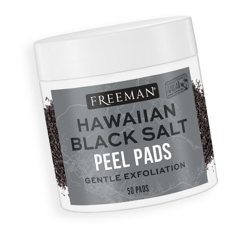 Freeman Hawaiian Black Salt Peel Pads Gentle Exfoliation 50 Pads - sis-style.